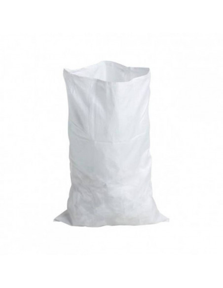 Sac gravats 80L polypropylène tissé blanc - Paquet de 10 Sacs