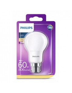 Ampoule LED standard dépolie B22 8-60W - 240V - PHILIPS -... 2