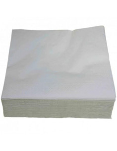 Serviette pure ouate blanche 2 plis 38x38cm - Carton de 1800 2