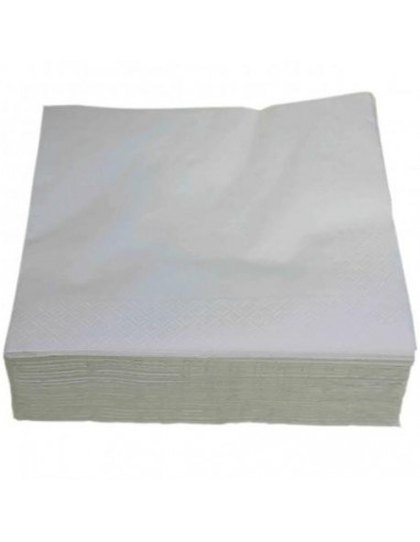 Serviette pure ouate blanche 2 plis 38x38cm -...