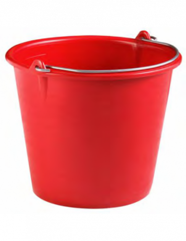 Seau industriel et travaux rouge 10L