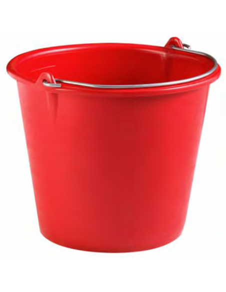 Seau industriel et travaux rouge 10L