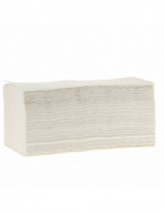 Essuie Main Pliés en V - 2 plis - Recyclé blanc - Carton...