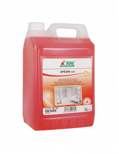 Détartrant désinfectant virucide et bactéricide concentré - APESIN SAN - Bidon 5L