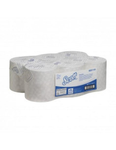 Essuie-mains 1 pli, ouate blanc - SCOTT ECOLABEL - 350m -...