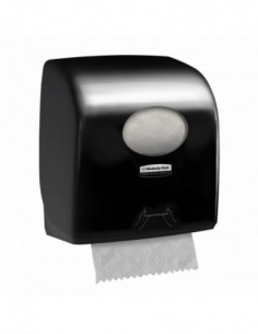 Distributeur essuie-mains rouleaux noir - AQUARIUS - 350m