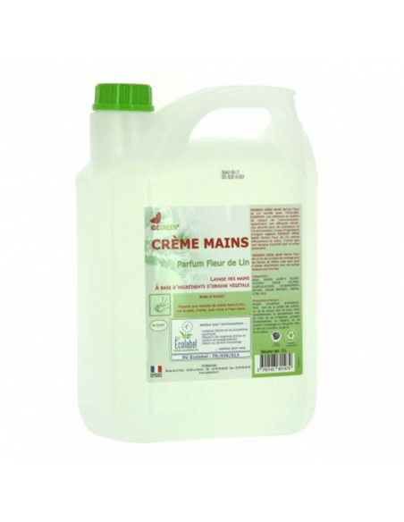 Crème lavante mains Ecolabel - IDEGREEN - Bidon 5L