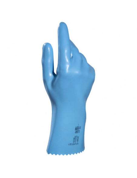 Gant latex L 33cm - MAPA JERSETTE 300 bleu - 1 paire (6 à 10)