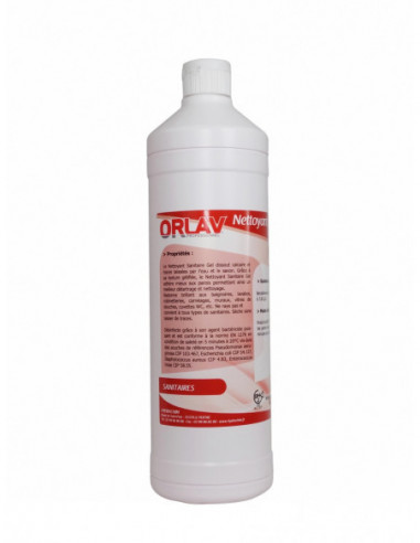 Nettoyant sanitaire gel 4 en 1 - ORLAV - Bidon 1L