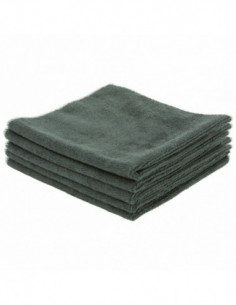 Lavette microfibre noire multi-usages PREMIUM - Lot de 5 2