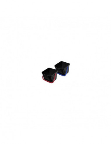 Seau 15L noir rectangulaire - anse de couleur