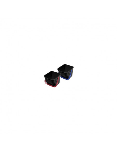 Seau 15L noir rectangulaire - anse de couleur