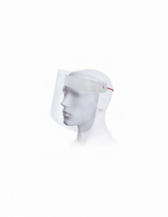 Visière de protection transparente relevable et réutilisable