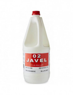 Javel liquide 2,6% - Bidon 2L - Carton de 6 bidons