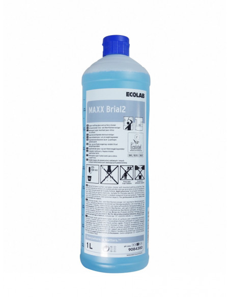 Nettoyant vitres et surfaces - MAXX BRIAL2 ECOLAB - Bidon 1L