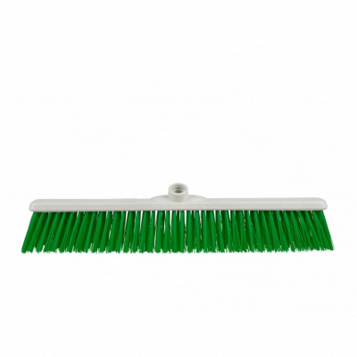 Balai de rue 60 cm vert - Support plastique recyclé - Douille inclinée