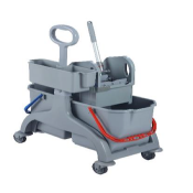 Chariot double seaux 2 X 18L avec presse à mâchoire