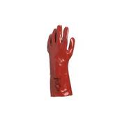 Gant PVC support jersey coton 35cm Rouge - 1 paire TU 10