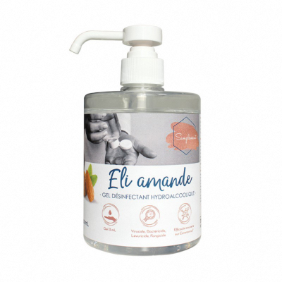 Gel hydroalcoolique ELI - Parfum Amande - Flacon à pompe 500ml
