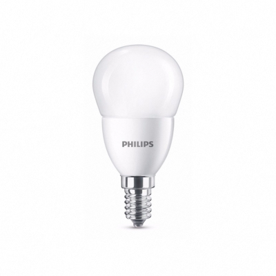 Ampoule LED sphérique dépolie PHILIPS - E14 7-60W - 4000K