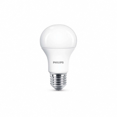 Ampoule LED standard dépolie PHILIPS - E27 11-75W - 3000K