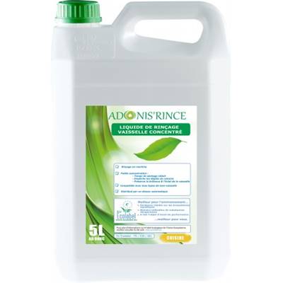 Liquide de rinçage machine vaisselle ECOLABEL - ADONIS' RINCE - Bidon de 5l