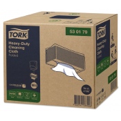 Chiffon de nettoyage plié blanc ultra résistant TORK W4 - Colis de 420 formats