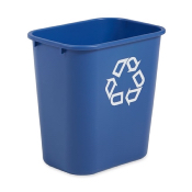 Corbeille rectangulaire pour tri sélectif Bleu 26,6L - RUBBERMAID