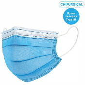 Masque chirurgical bleu 3 plis  usage unique type IIR - Boite de 50