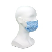Masque en tissu - Motif bleu clair - A l'unité 