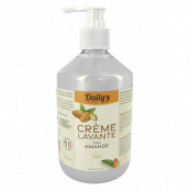 Crème lavante mains parfum amande douce - Flacon à pompe 500ml