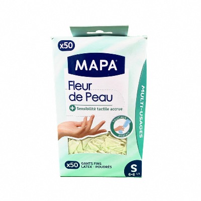 Gant Fleur de Peau latex poudré - MAPA - Boîte de 50