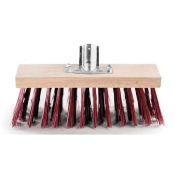 Balai cantonnier 32 cm - Monture bois - Douille métal inclinée