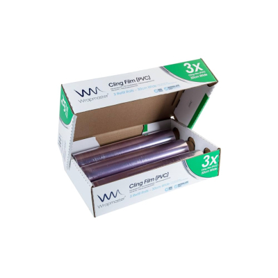 Rouleau film étirable 30 cm x 225 m WRAPMASTER Compact - Carton de 3 rouleaux