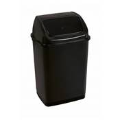 Poubelle à couvercle basculant RIF BASIC noire - 35L