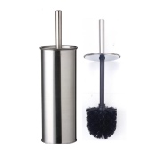 Combiné WC Inox avec brosse en fibre noire