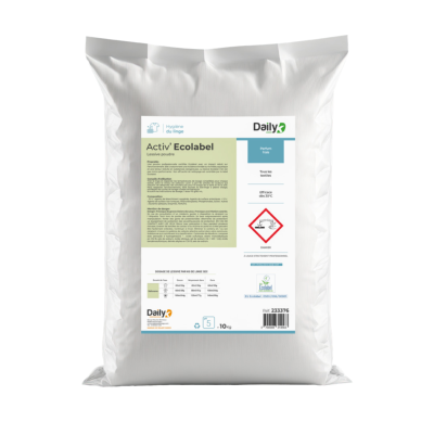 Lessive en poudre tous textiles ACTIV' ECOLABEL - Sac de 10 kgs