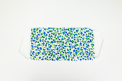 Masque en tissu - Motif fleuri bleu - A l'unité 