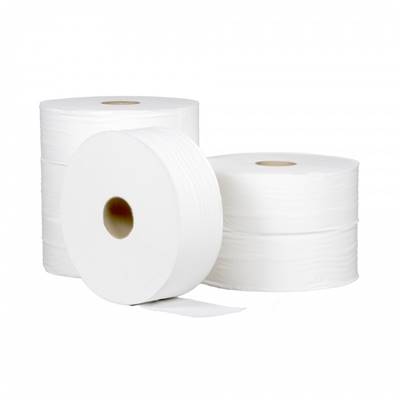 Papier hygiénique 2 plis Pure Ouate blanc - JUMBOPUR 350 gros mandrin - Colis de 6 rouleaux