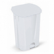 Poubelle à pédale plastique blanche - 25L