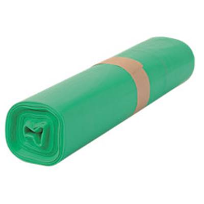 Sac Poubelle 110L Vert - 40 microns - Carton de 200 Sacs