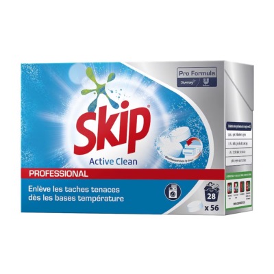 Lessive en tablette tous textiles Skip Professionnel - Colis de 168 (3x56)