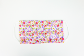 Masque en tissu - Motif fleuri violet - A l'unité 