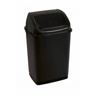 Poubelle à couvercle basculant RIF BASIC noire - 35L