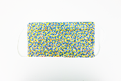 Masque en tissu - Motif fleuri jaune - A l'unité 