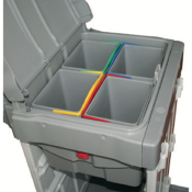 Seau 6L gris avec anse couleur pour chariot ARIANE - ALPHA