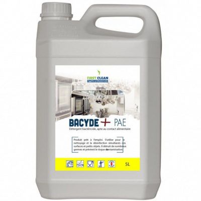 Détergent désinfectant contact alimentaire - BACYDE+ PAE - Bidon 5l