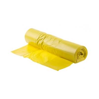 Sac Poubelle 110L Jaune - 40 microns - Carton de 200 Sacs