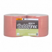 Bobine industrielle d'essuyage 800 formats recyclée 260 m - 2 plis - chamois - Colis 2 bobines