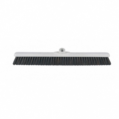 Balai de crin gris-noir 60 cm - Support plastique recyclé - Douille inclinée